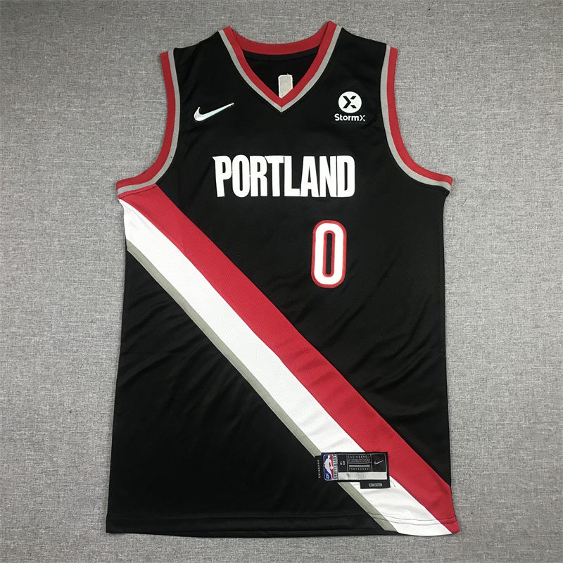 Men Portland Trail Blazers #0 Lillard Black Nike 2022 Game NBA Jersey